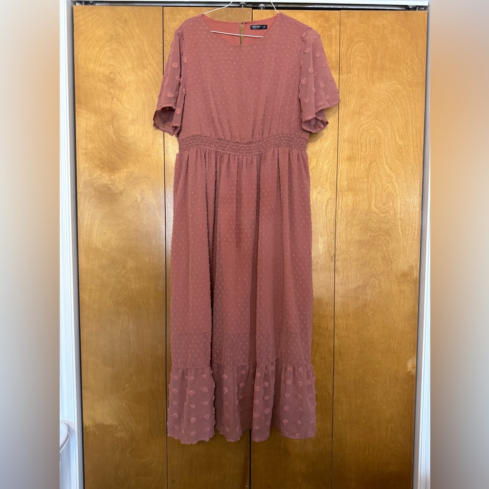 CLEARANCE SHEIN Dusty Rose Midi Dress